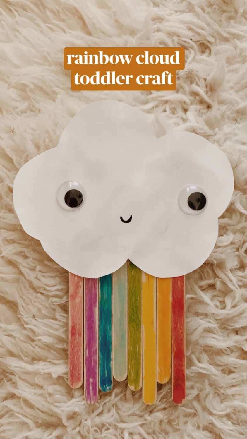 rainbow cloud toddler craft