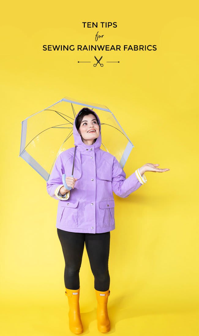 Ten Tips for Sewing Rainwear Fabric ✂️ If you’ve never sewn with rainwear fabrics, we've got some tips on what to look out for, how to handle the materials, and stitching tips to get a great result. And our Eden pattern is the perfect accompaniment.