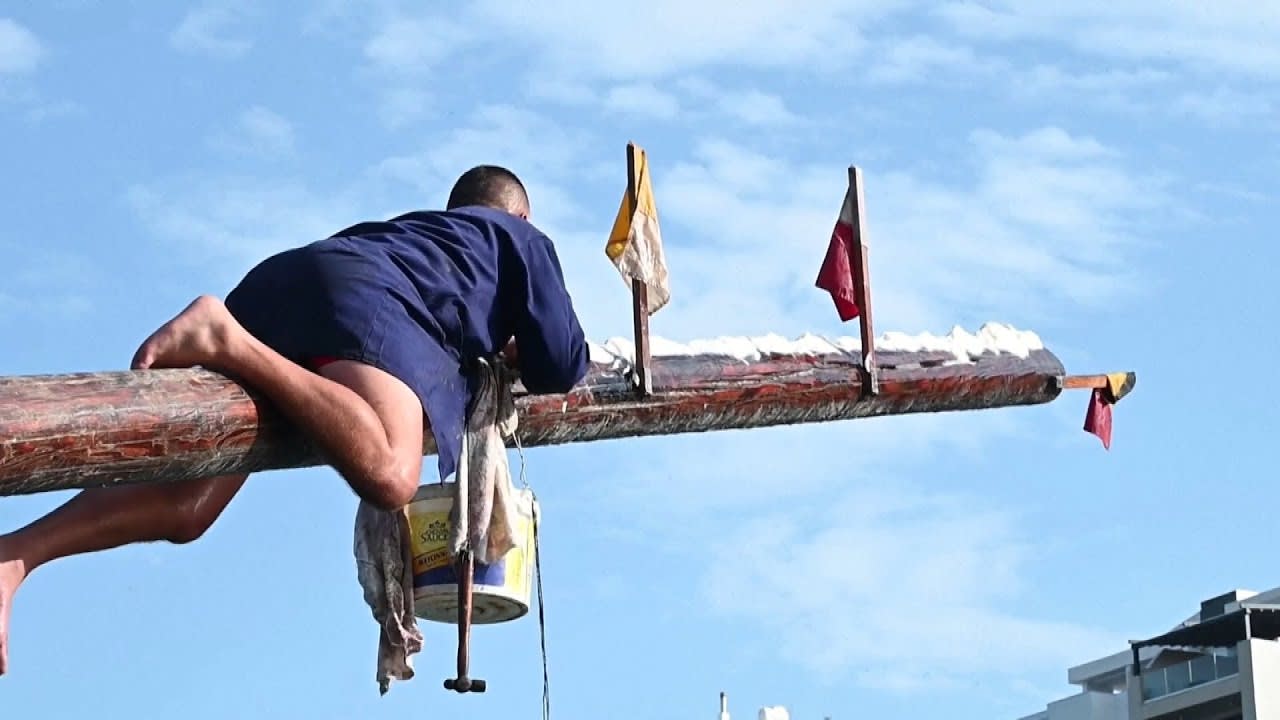 Could You Climb This Greasy Pole to the Top?