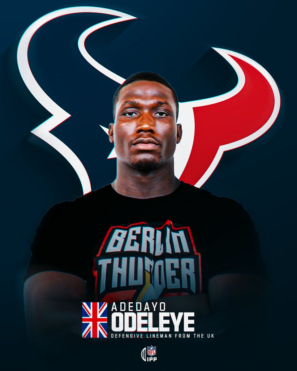 Born in Nigeria and raised in the UK, Defensive Lineman, Adedayo Odeleye, has been allocated to the @HoustonTexans!