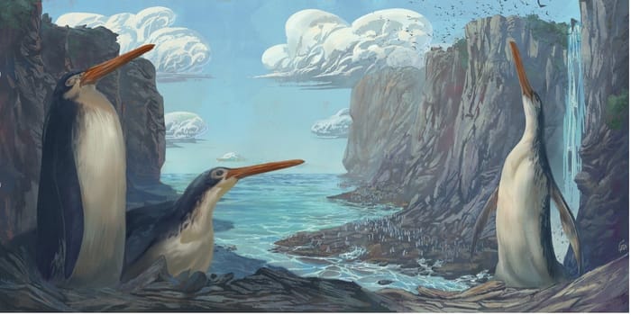 30 million years ago there were big penguins waddling around in New Zealand