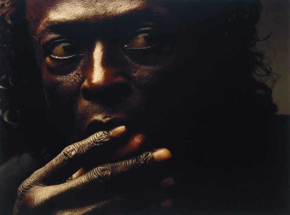 Miles Davis photo by Annie Leibovitz, New York City, 1989