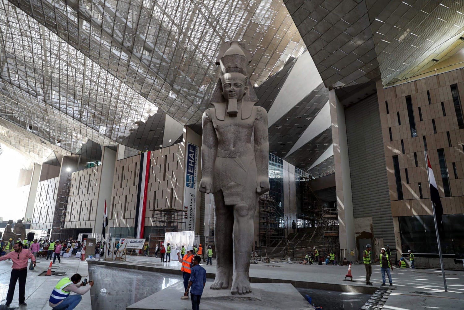The colossal statue of Ramesses II at the Grand Egyptian Museum