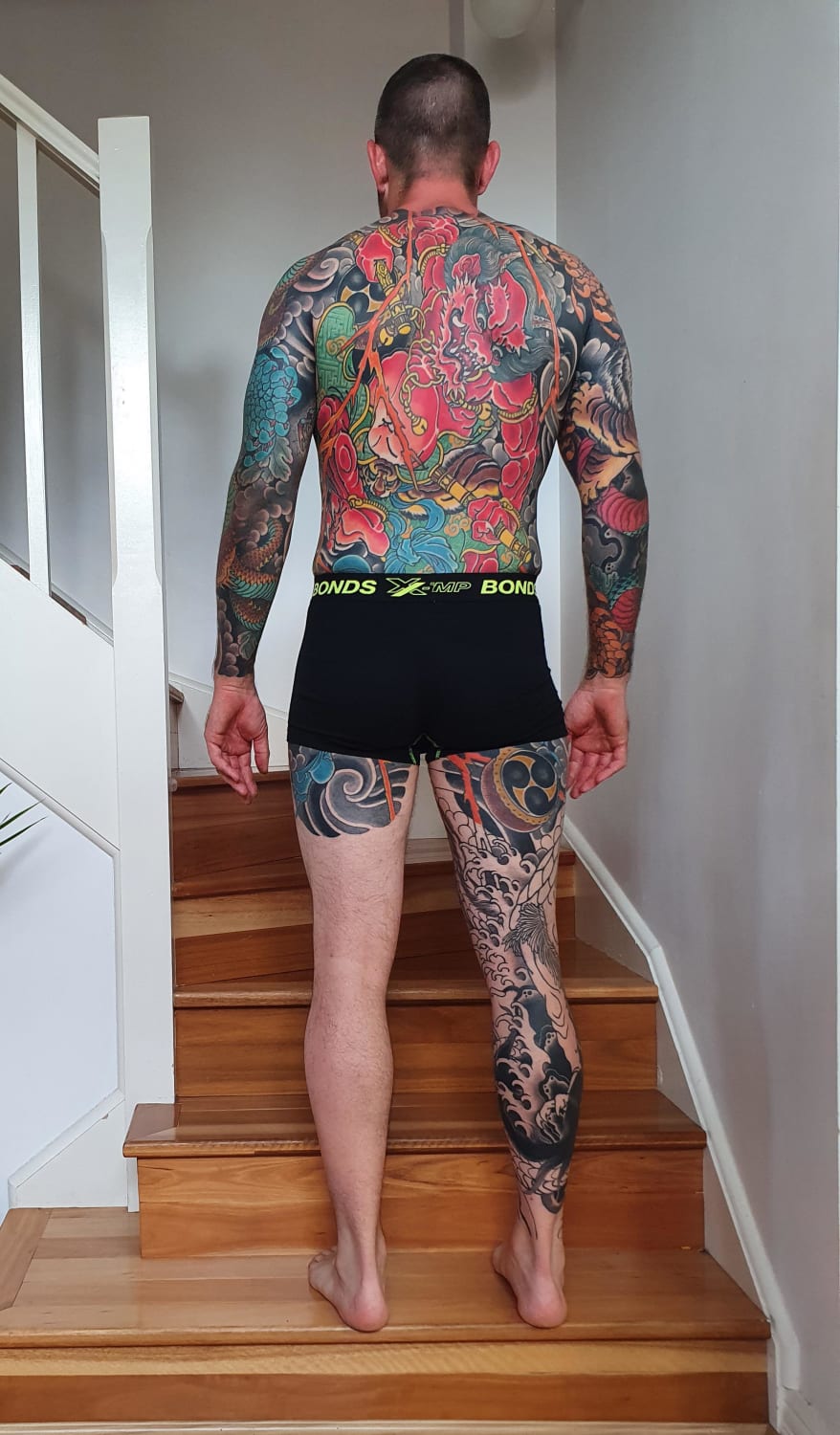 Anyone else working towards a bodysuit? Dragon, Tiger, snake, Raijin. Kappa and Nure-onna in construction. All work done by Alex Rusty @ Lighthouse, Sydney.