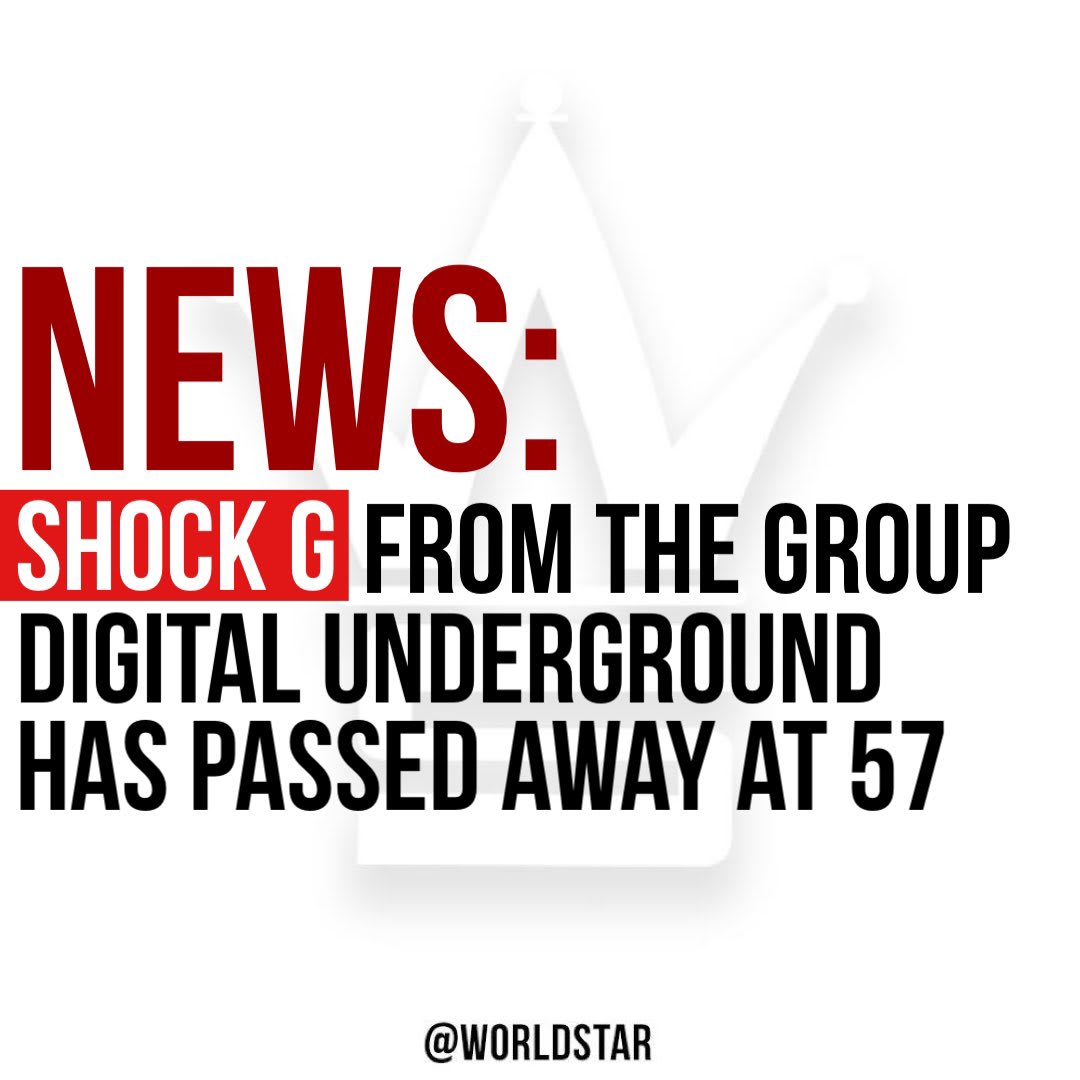 According to reports, ShockG from the rap group DigitalUnderground has died at the age of 57. The cause of death is unknown at this time. Our thoughts and prayers are with his family and friends. 🙏