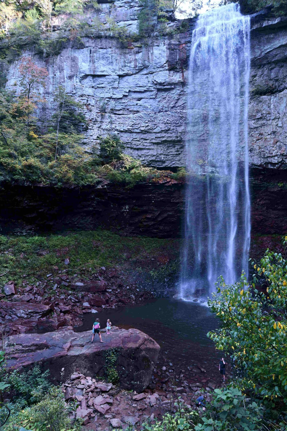 The plunge pool at Fall Creek Falls in Tennessee