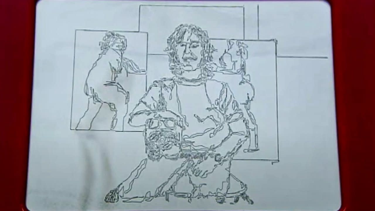 James May's Etch-A-Sketch Portrait | James May's Top Toys | BBC Studios