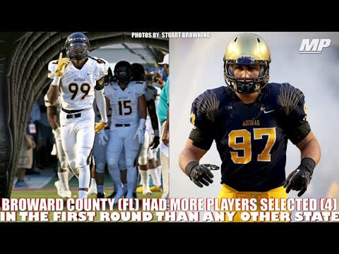 Broward County (FL) has 4 players selected in first round of NFL Draft