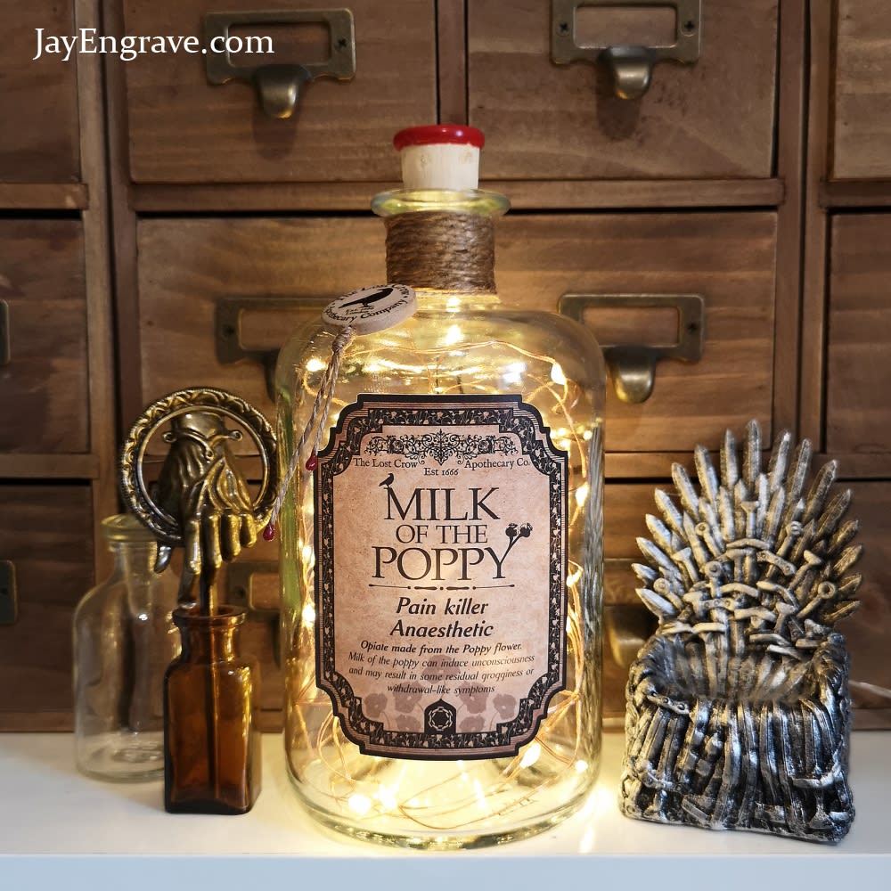 700ml Game Of Thrones Inspired Milk Of The Poppy Potion Bottle Lamp