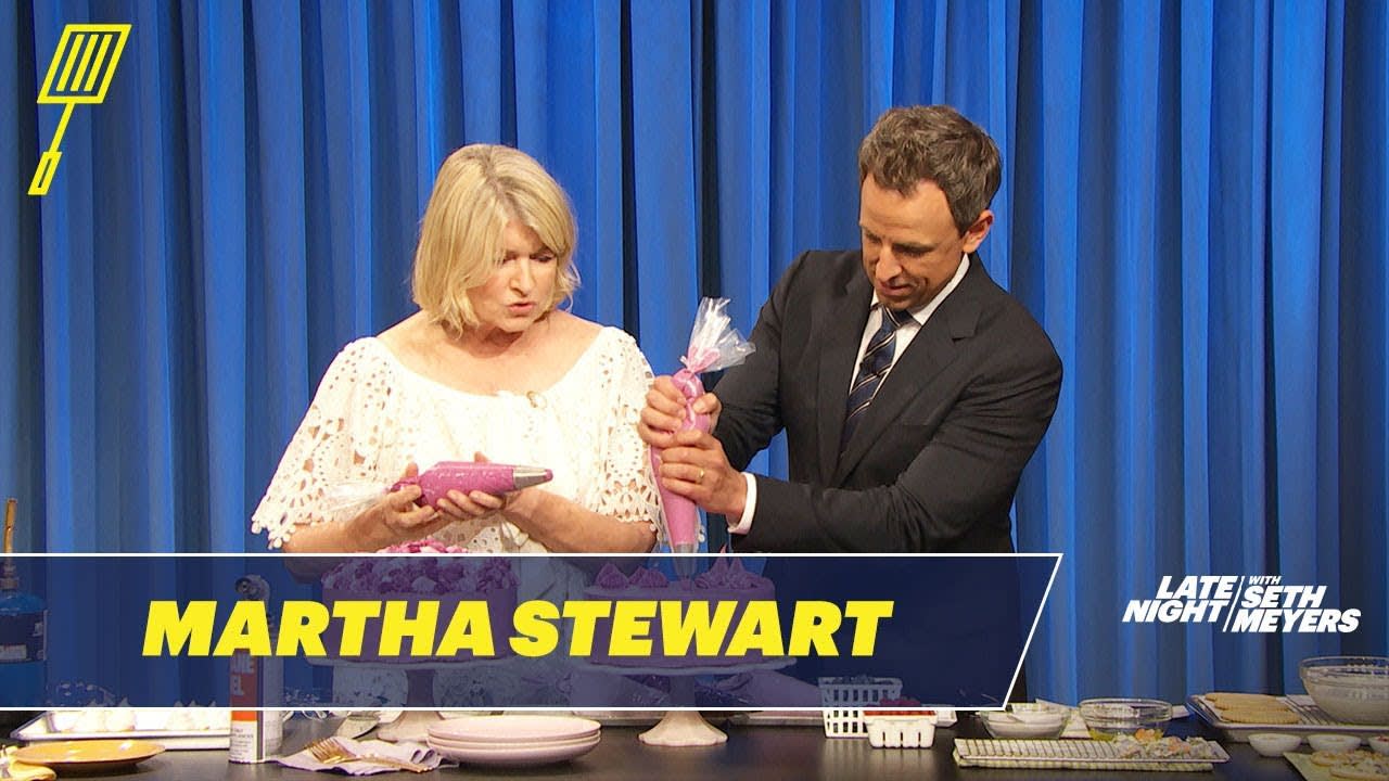 Martha Stewart and Seth Whip Up Desserts