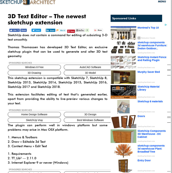 Mix Sketchup Extension Warehouse 3d Text Editor