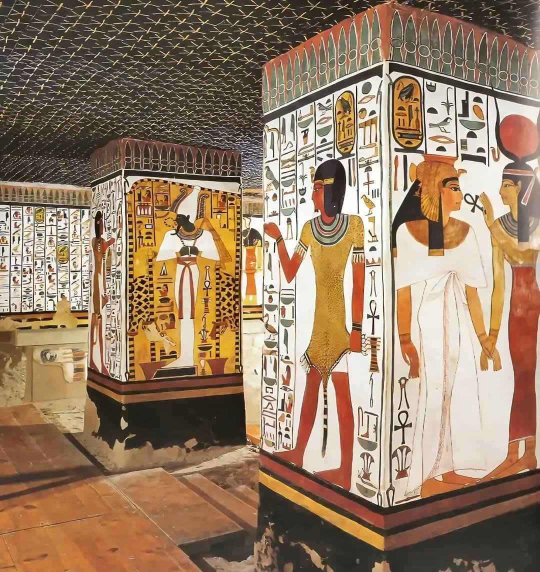 The 3,200-year-old tomb of Queen Nefertari, also called the Sistine Chapel of Ancient Egypt. The paintings, which are found on almost every available surface in the tomb, are considered to be the best preserved and most eloquent decorations of any Egyptian burial site