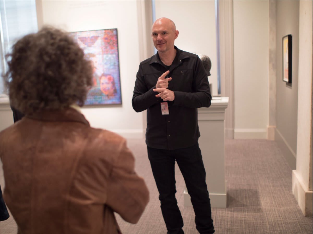 A deaf gallery educator will lead an insightful tour in American Sign Language on Saturday, July 28, at noon during Portrait Signs. This walk-in program is offered in ASL with voice-interpretation.