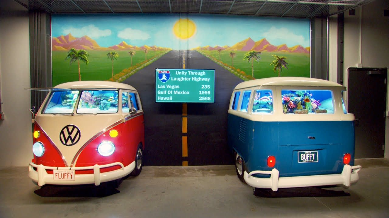 Gabriel Iglesias' VW Microbus Aquariums Revealed