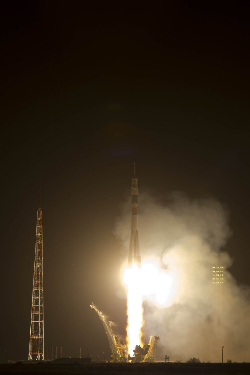 OTD 28 May 2014, launch of ESA's @Astro_Alex, NASA's @astro_reid & cosmonaut Max Surayev to the @space_station Blue Dot @esaspaceflight @ESA_de @NASAhistory