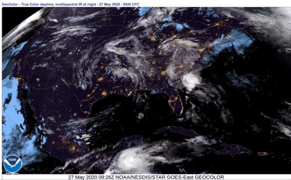 Satellites track Tropical Storm Bertha ahead of historic SpaceX launch