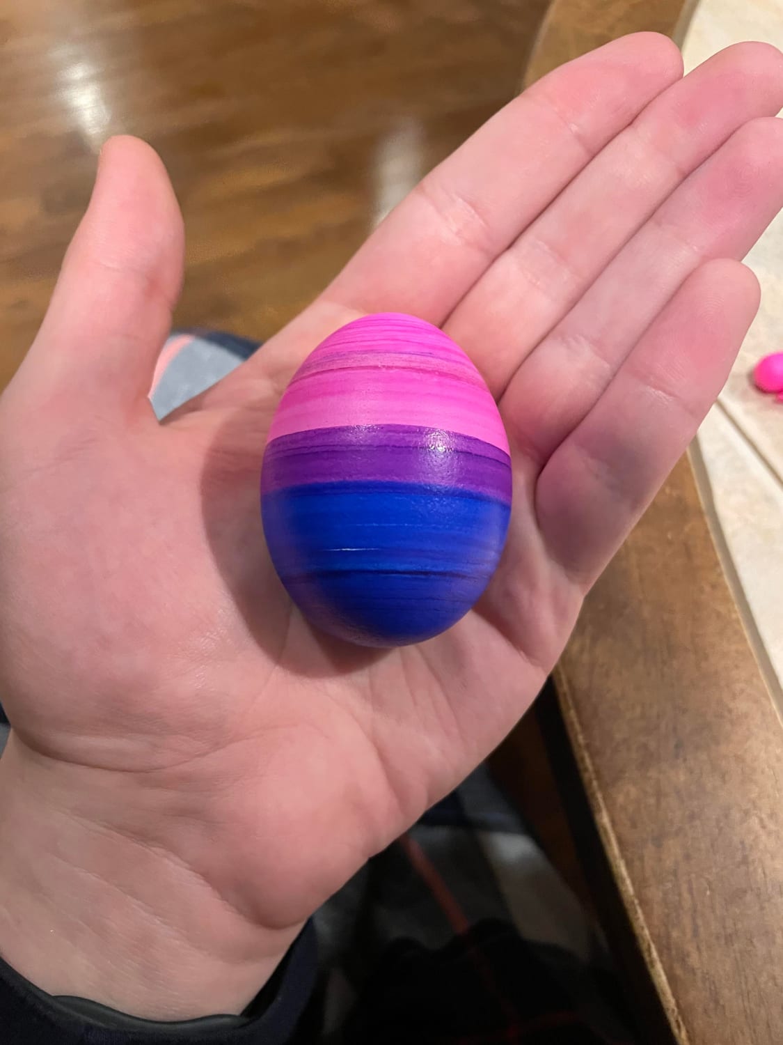 My bi pride Easter egg I just made!