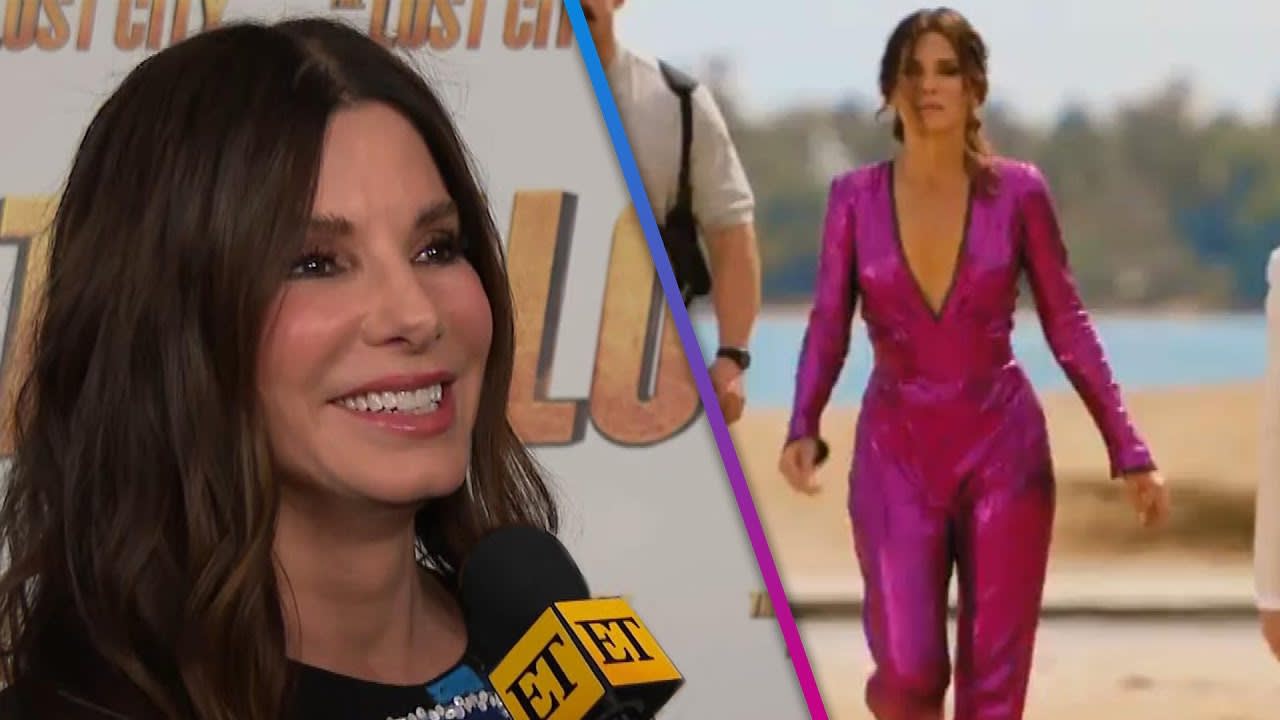 Sandra Bullock Jokes Her Sequin Jumpsuit Is the REAL STAR of The Lost City