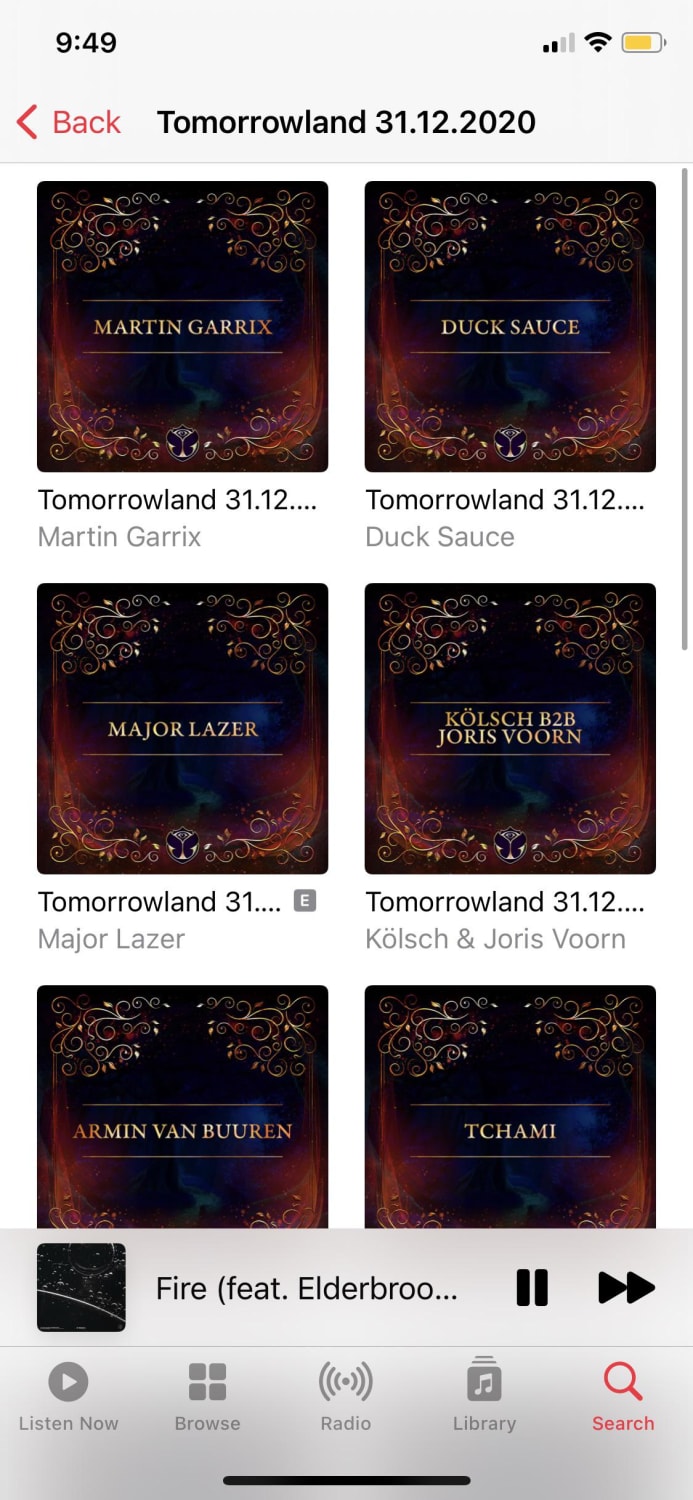 Some Tomorrowland NYE Sets are out now on Apple Music