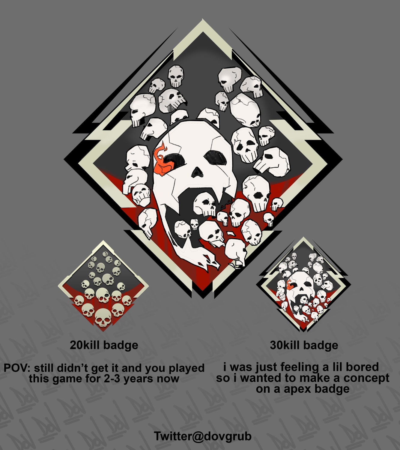 A concept art of a 30 kill badge hope y’all like it :)