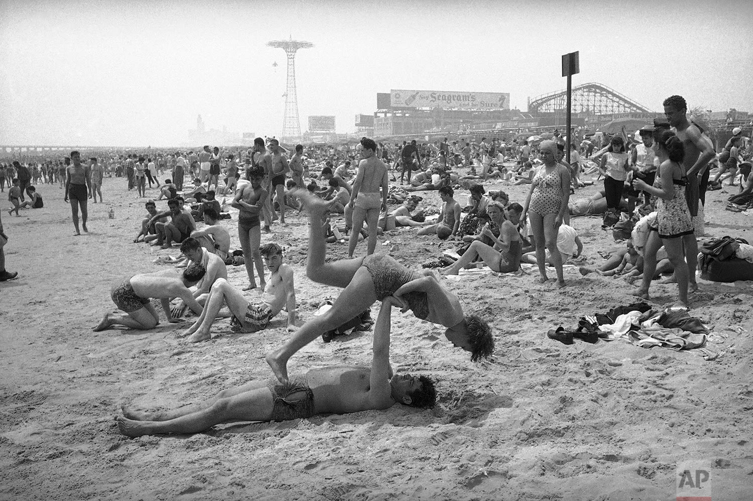 Over a million people sought relief from the 92.6 degree heat at Coney Island in the Brooklyn borough of New York on June 16, 1957. | Photo John Lindsay