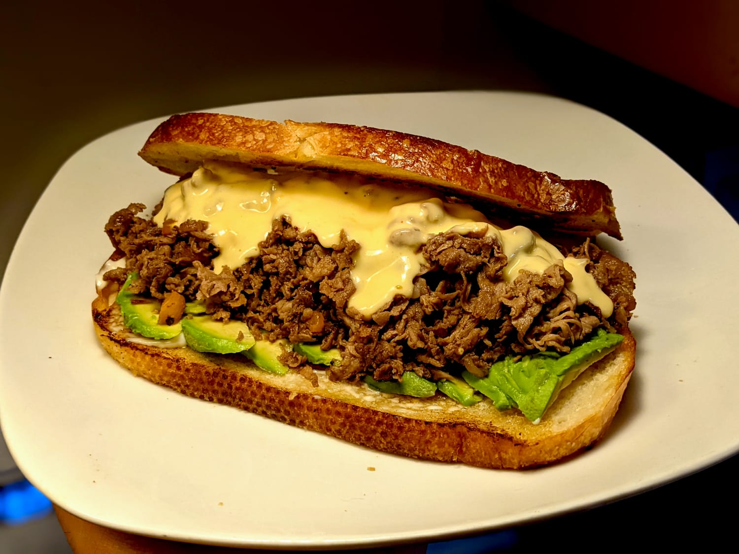 [Homemade] Cheesesteak sandwich