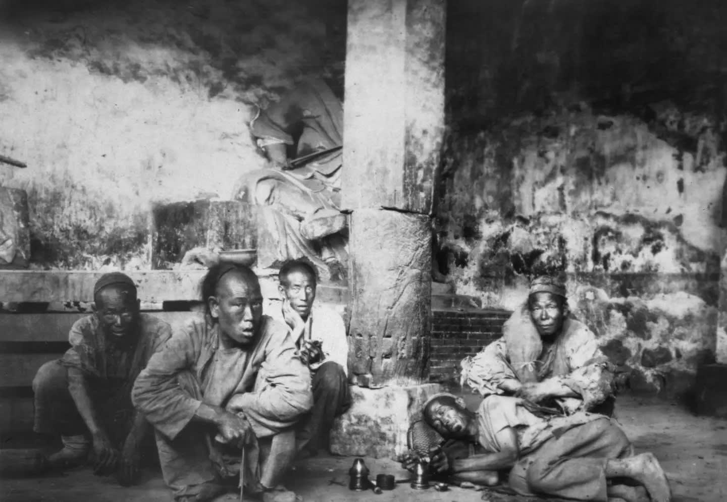 Opium addicts in Beijing, 1908