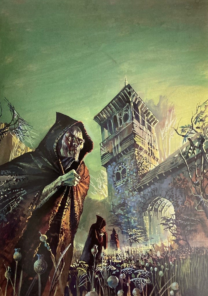 Bruce Pennington, 1974, for the cover to a Lovecraft collection, ‘Tales of the Cthulhu Mythos: Volume 2′