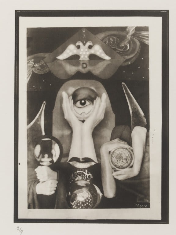 Claude Cahun is the pseudonym of Lucy Schwob, a French photographer known for her Black and white photo collages. Her work was both political and personal, and often played with the concepts of gender and sexuality and often depicted isolated body-parts.