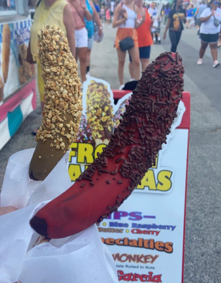 [i ate] Maryland state fair frozen bananas, chocolate peanut butter and cherry Garcia