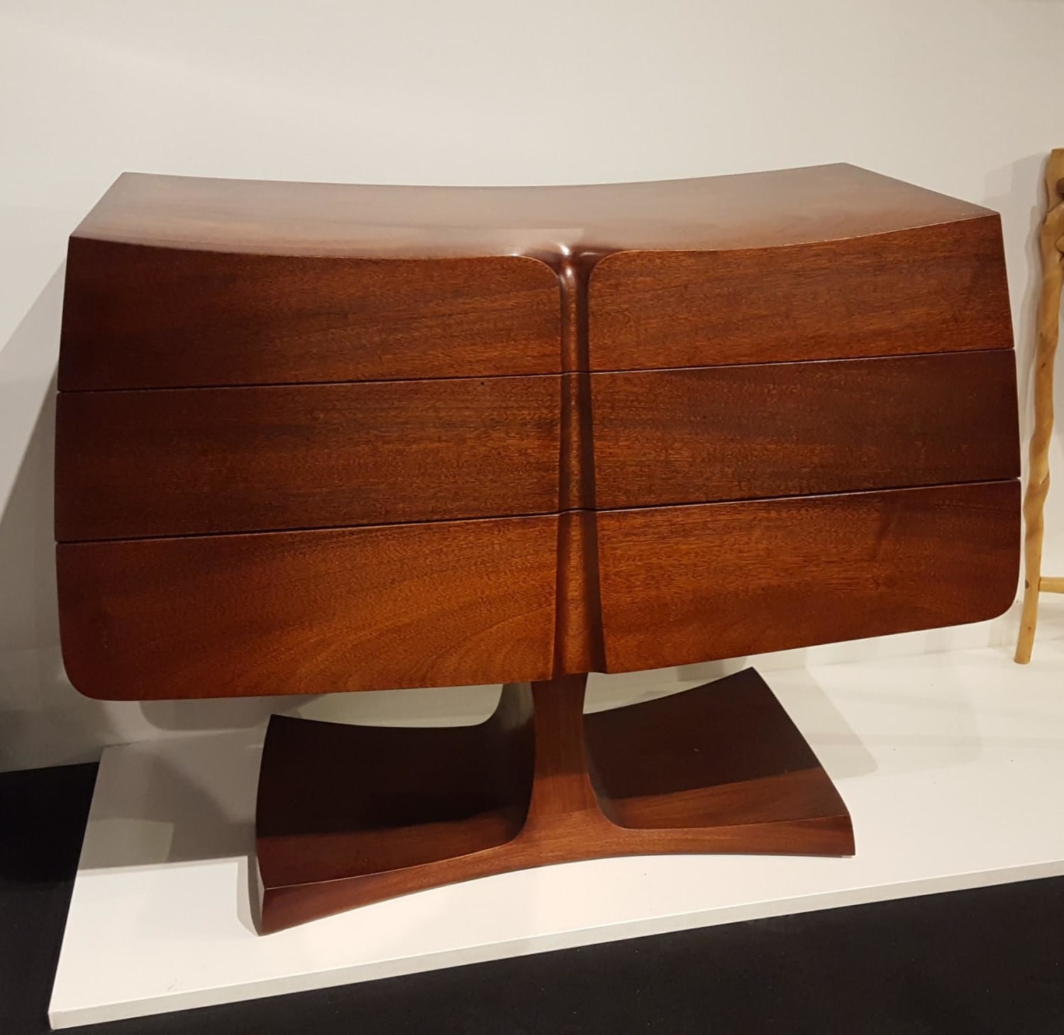 David Ebner / “Low Chest of Drawers”, American Black Walnut / 1981 on view at Moderne Gallery at Design Miami 2017