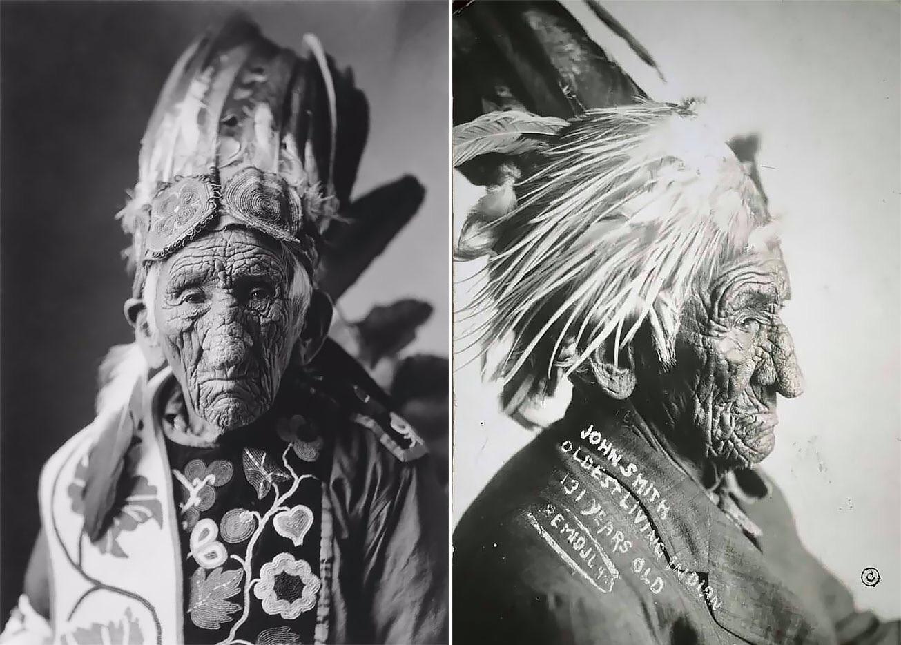White wolf (Cheif John Smith) considered to be the oldest Native American that lived 1785-1922 (137 years old)