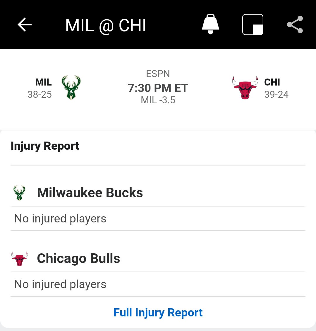 TMW the ESPN injury report makes you think you've woken up in an alternate universe