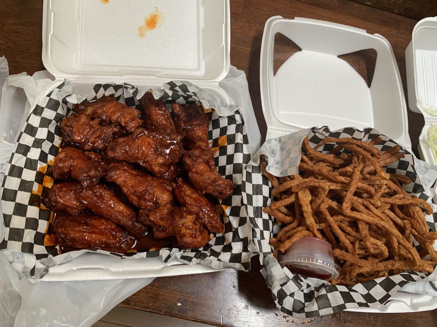 [I Ate] Korean style wings, and fish cake fries