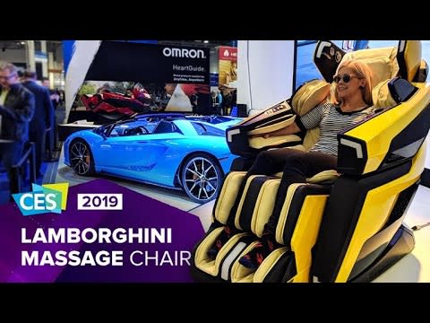 Take it easy at CES 2019 in Lamborghini's luxury massage chair