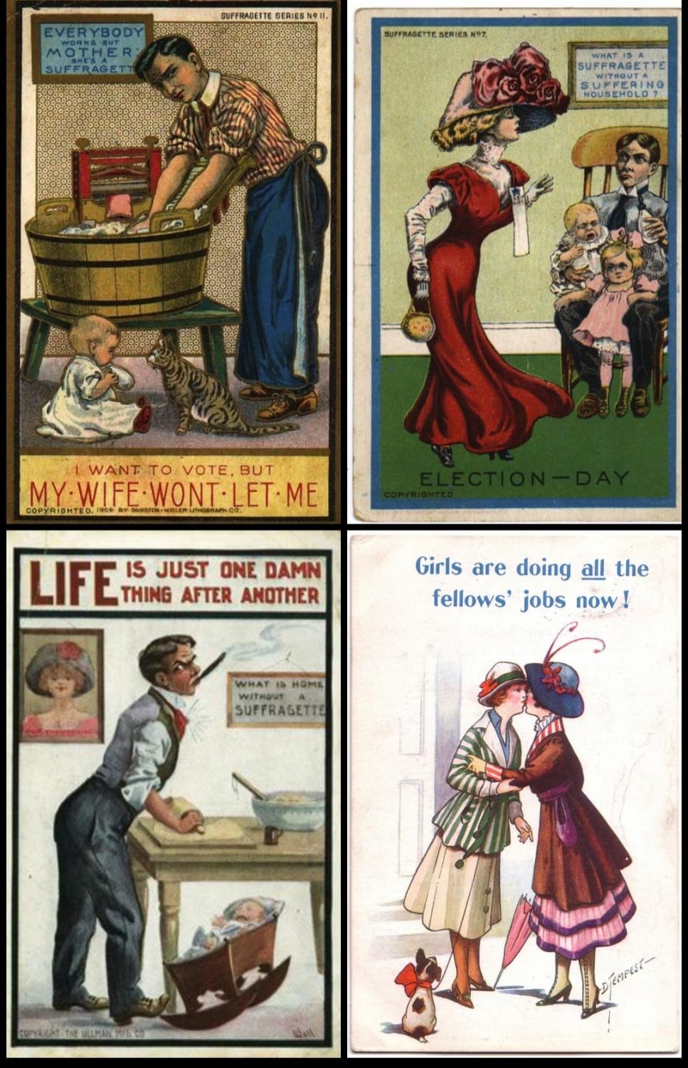 Anti-Suffrage ads from 1909