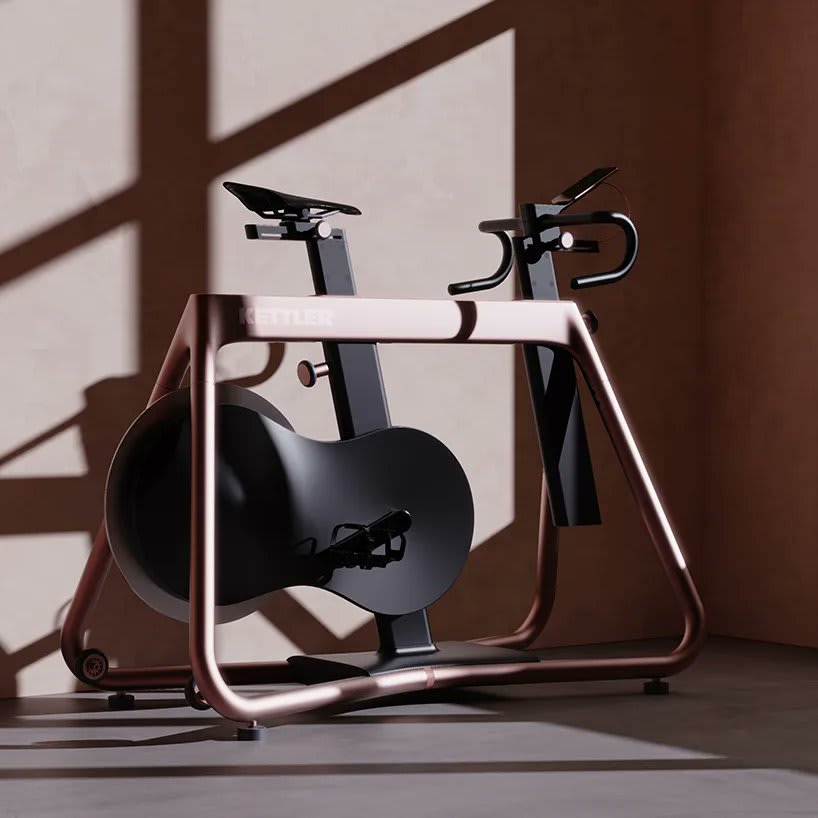 the 'kettler frame' bike series designed by forpeople references the classical cycling frame, with a nod to furniture details and homely comfort.