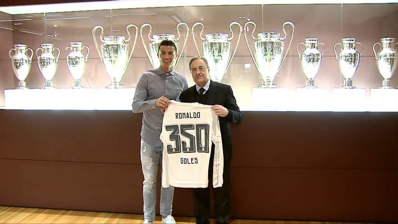 Cristiano Ronaldo surpasses the 350-goal mark for Real Madrid