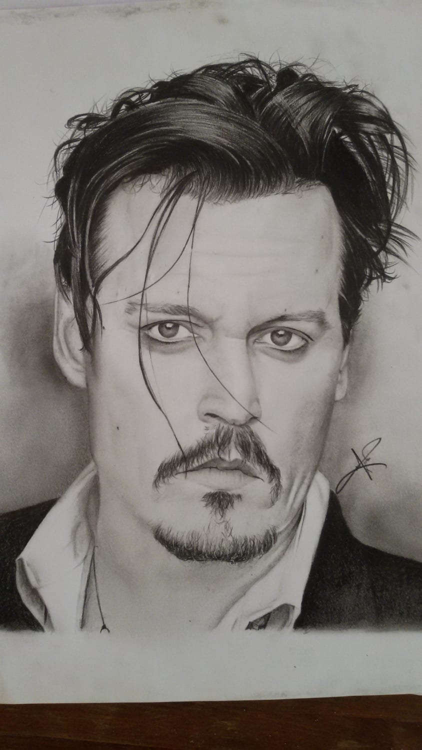 Johnny Depp portrait, thought I'd share with everyone my latest work which was done 2016. hoping to get back to my hobby again !