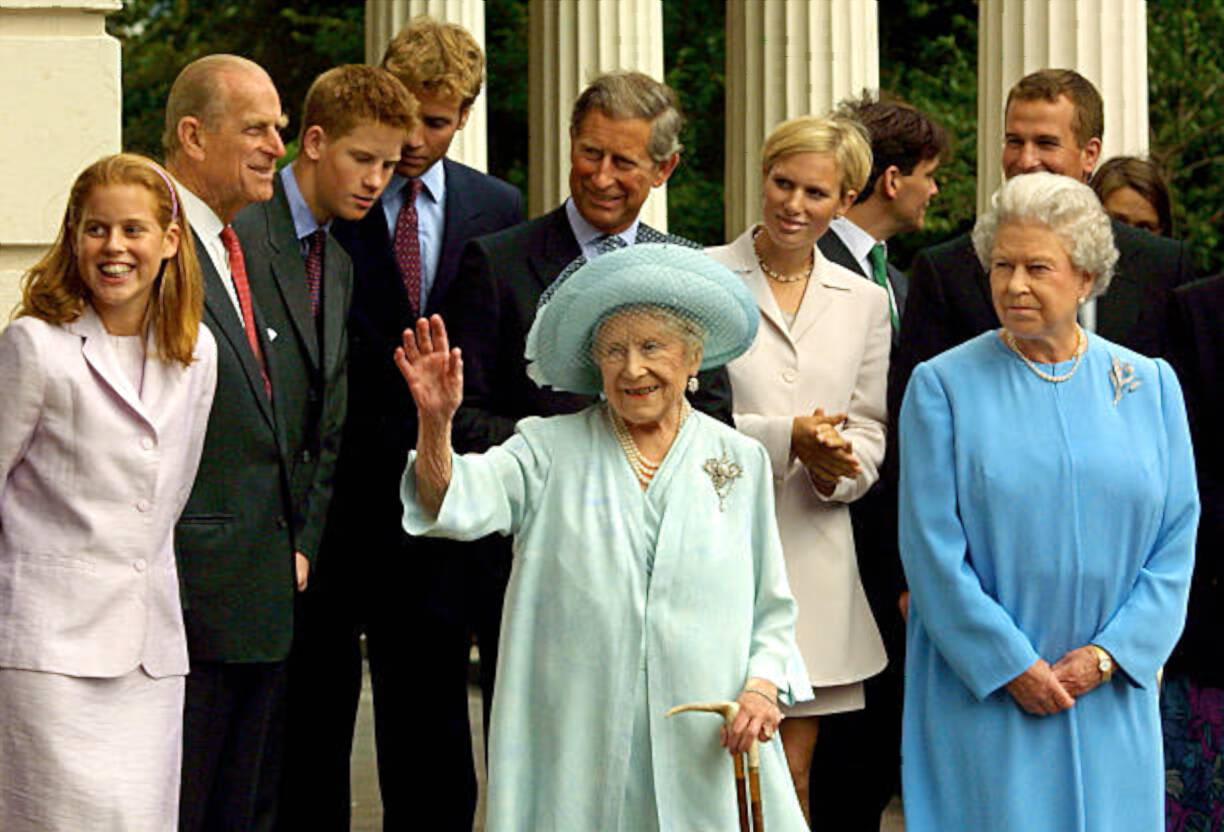 Elizabeth Bowes-Lyon, mother of Queen Elizabeth, during celebrations to mark her 101st birthday, August 4, 2001