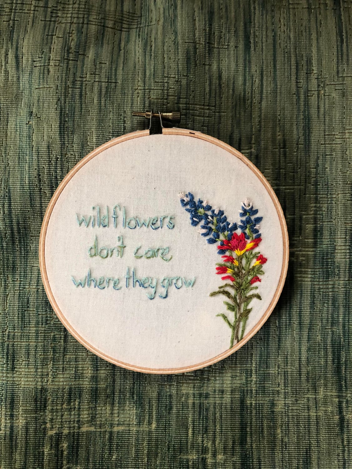 Wildflowers & print letters for my Texan friend
