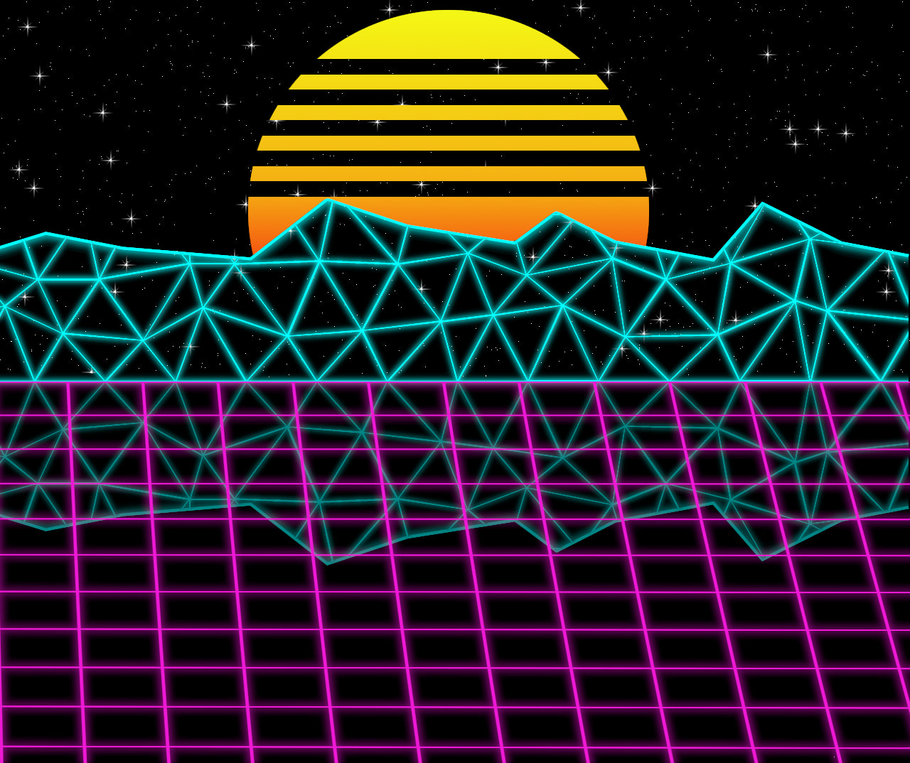Learning the outrun style using Gimp