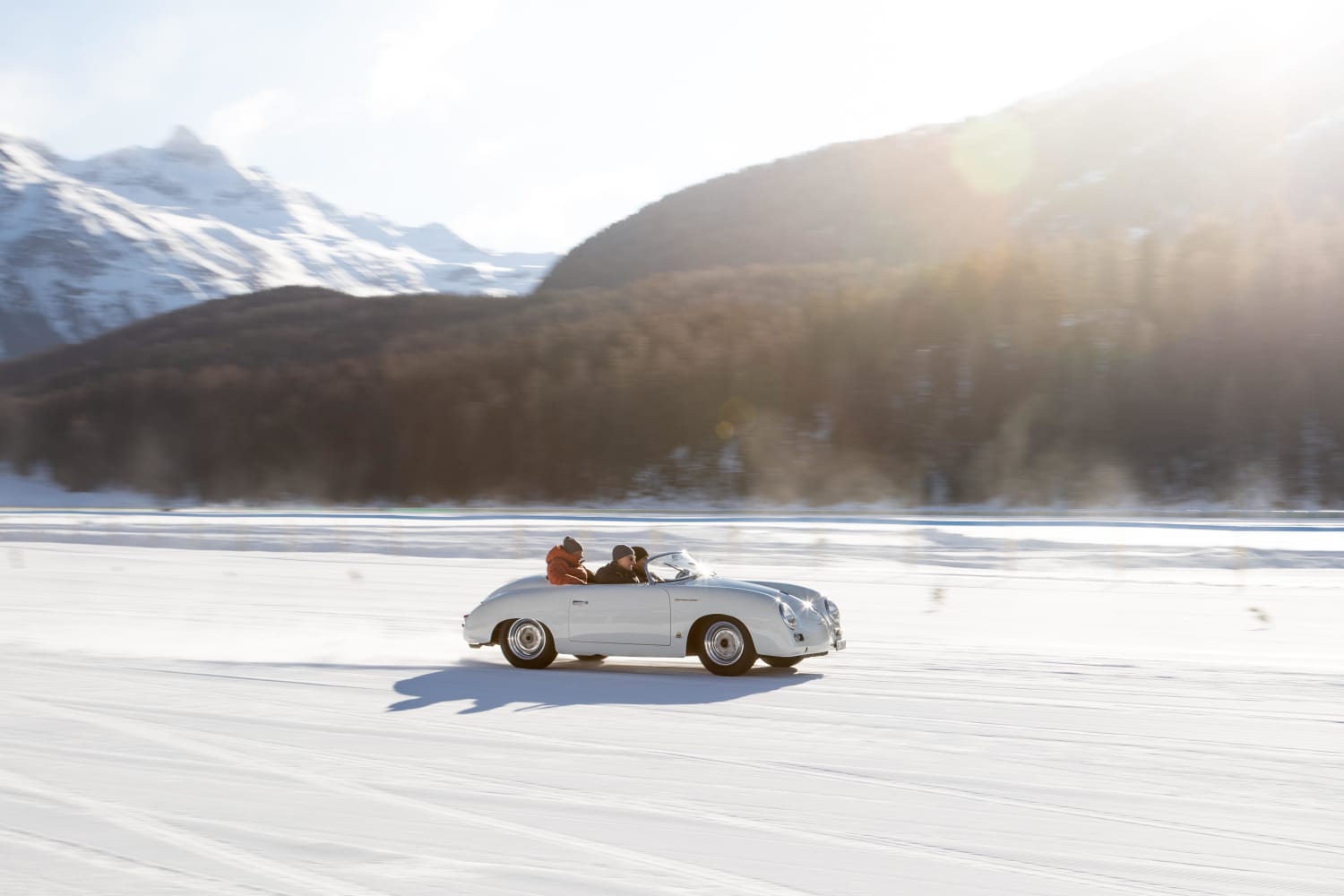 Porsche 356 Speedster on the frozen lake St. Moritz