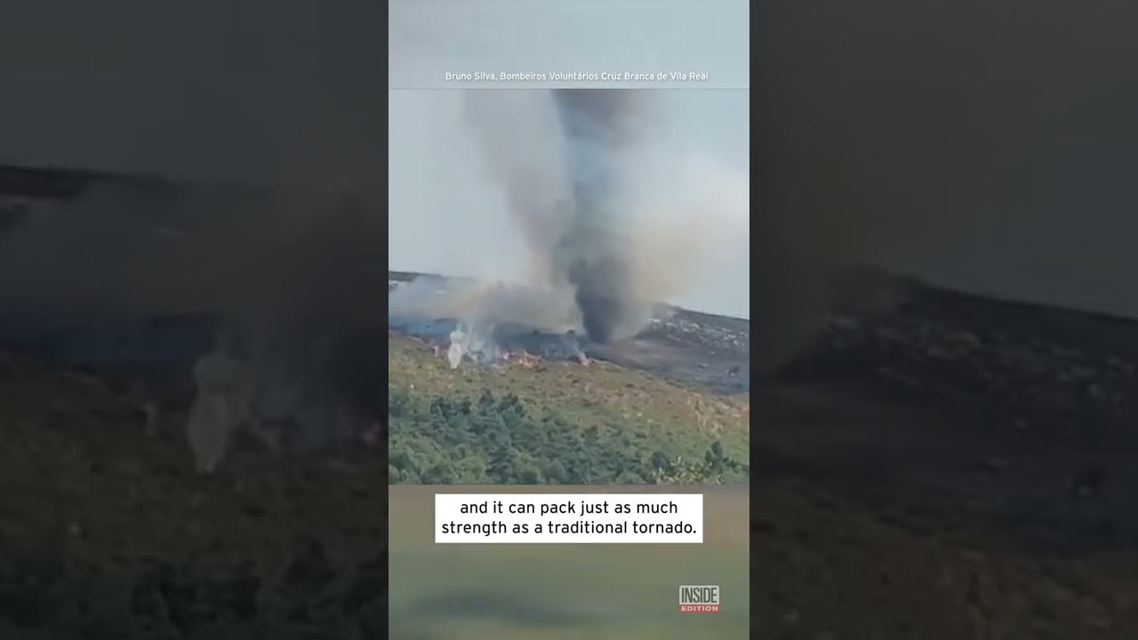 Fire Tornado Forms Amid Wildfires in Portugal #shorts