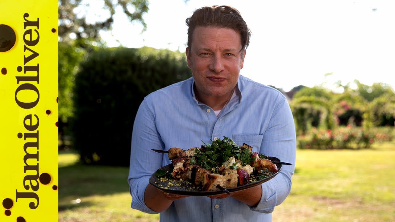 Halloumi Skewers | Jamie Oliver