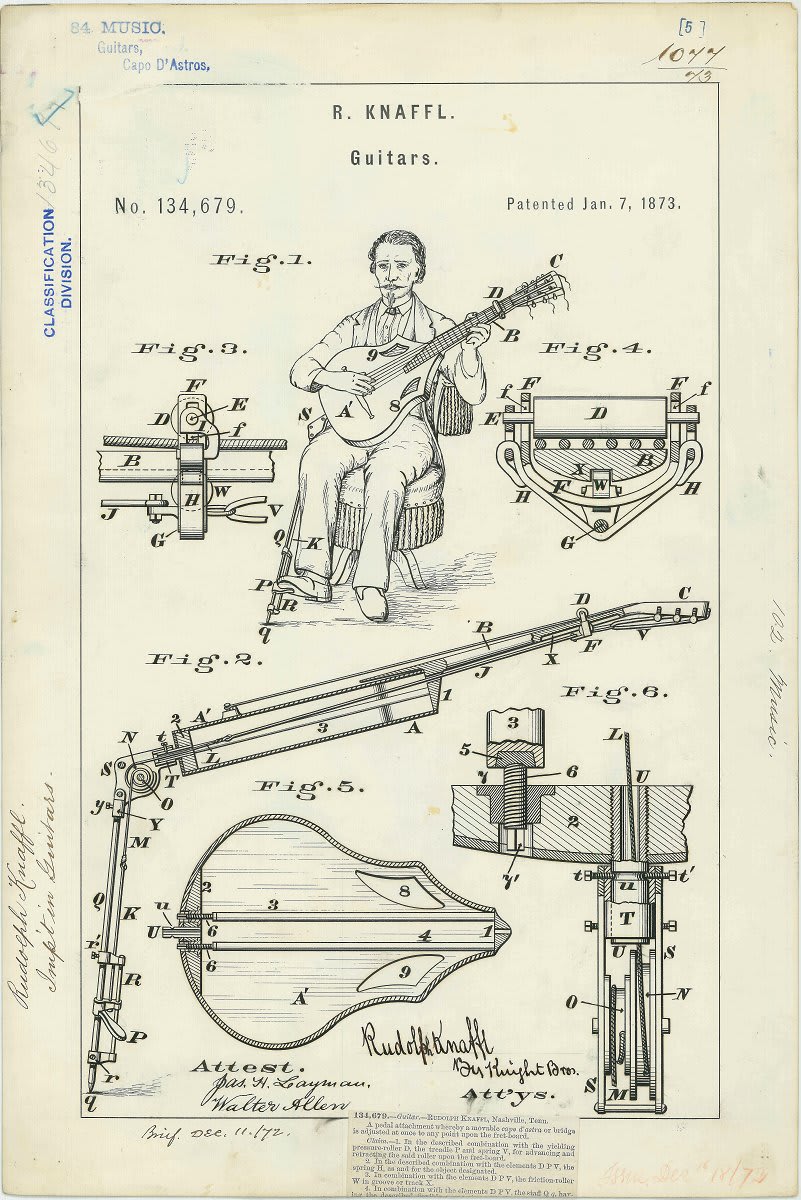 R. Knaffl Guitars, patented OTD in 1873.