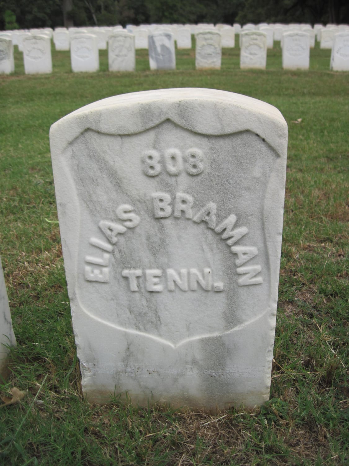My Great Great Grandfathers grave at Andersonville Prison Cemetery. He was a Union Soldier from East Tennessee who was captured along with his two brothers. They all died in the spring of 1864 from dysentery.