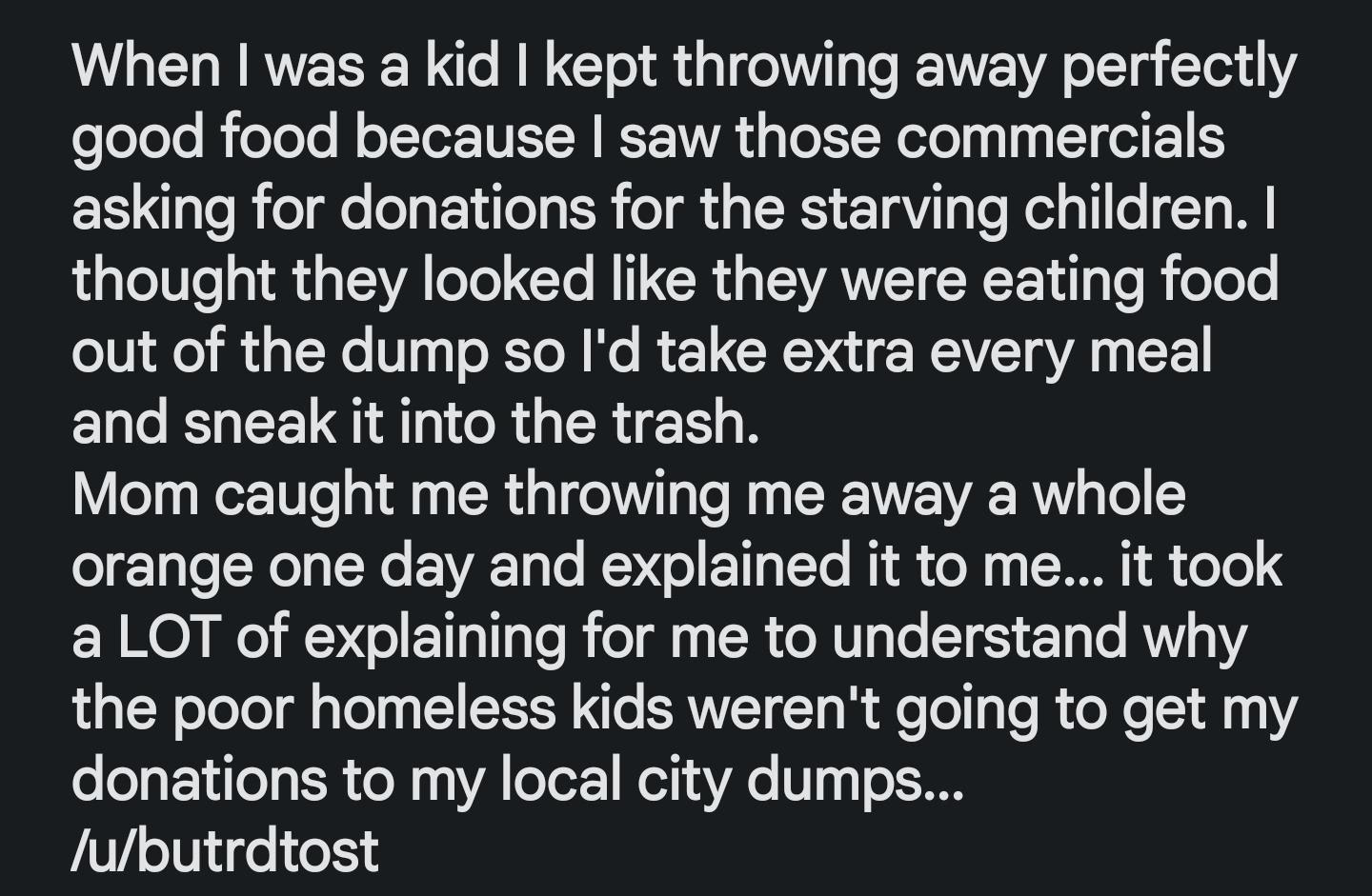 "Helping the homeless kids"... for several months