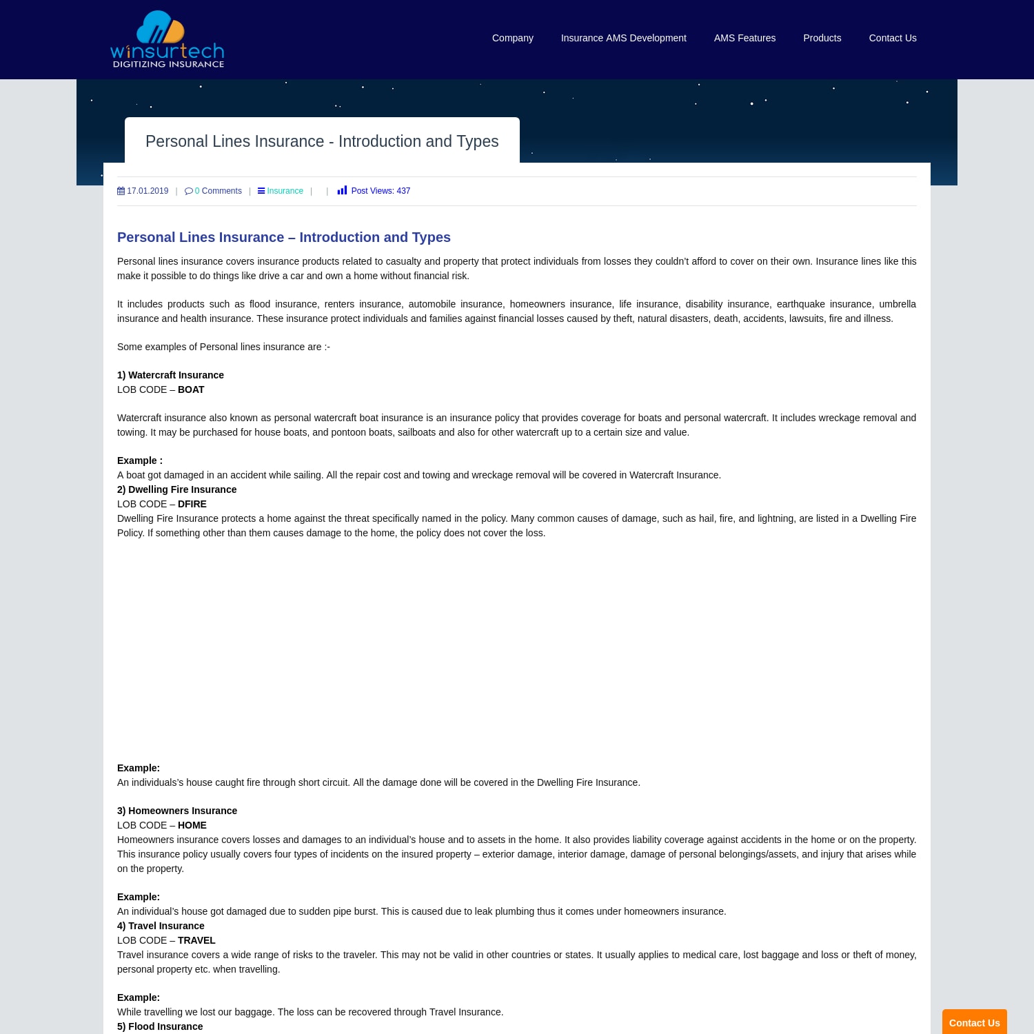 mix · personal lines insurance - introduction and types