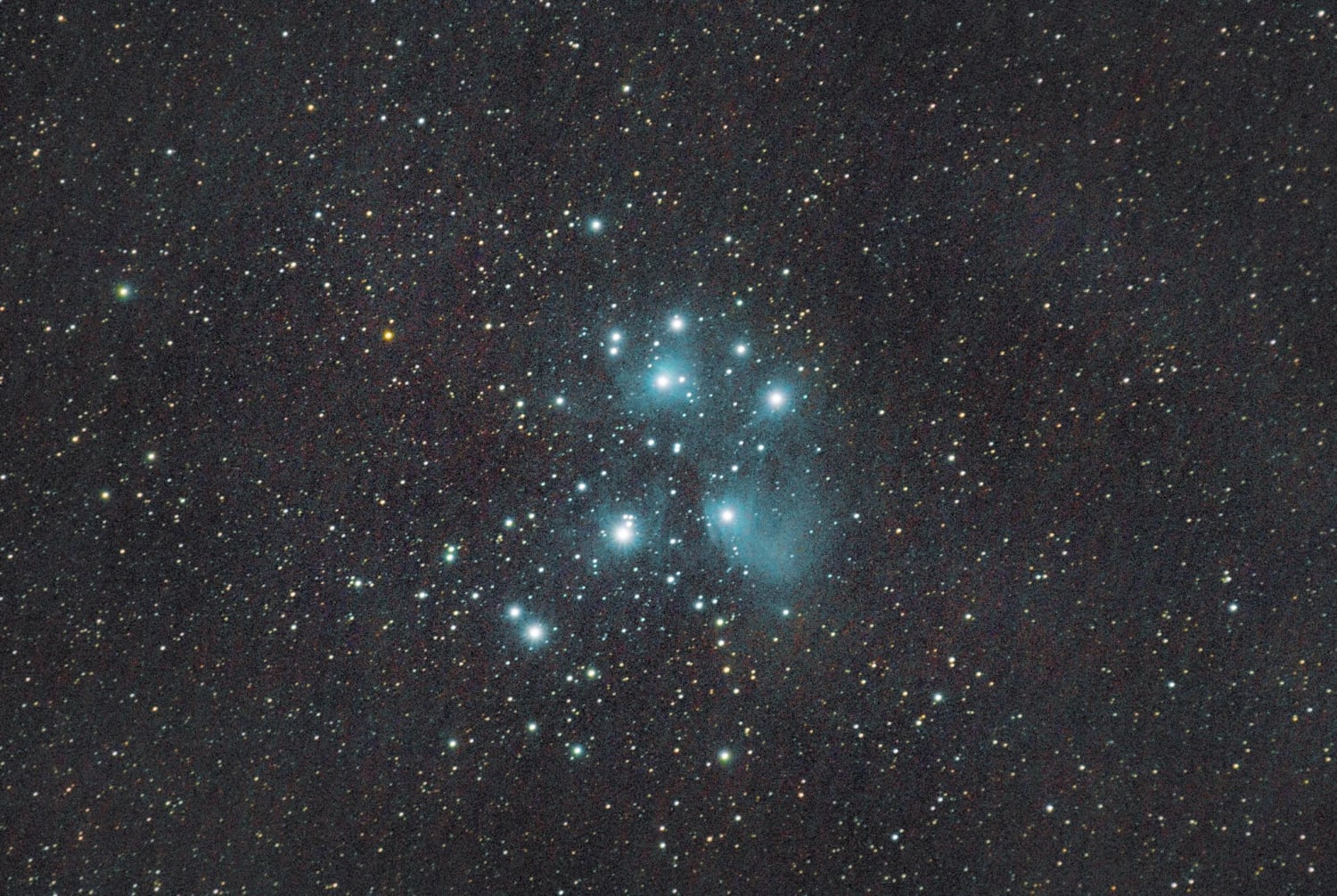 Seven sisters star cluster